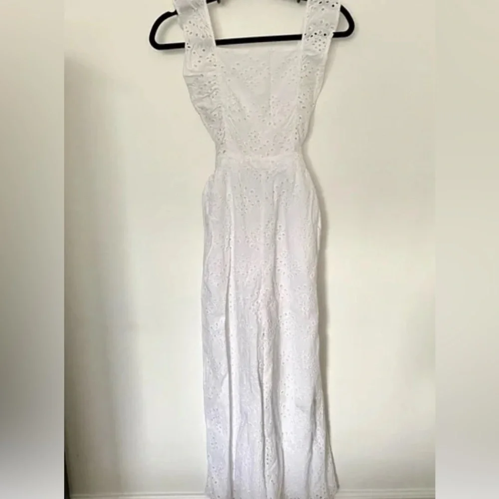 TOPSHOP EYELET RUFFLE JUMPSUIT - Picture 10 of 16